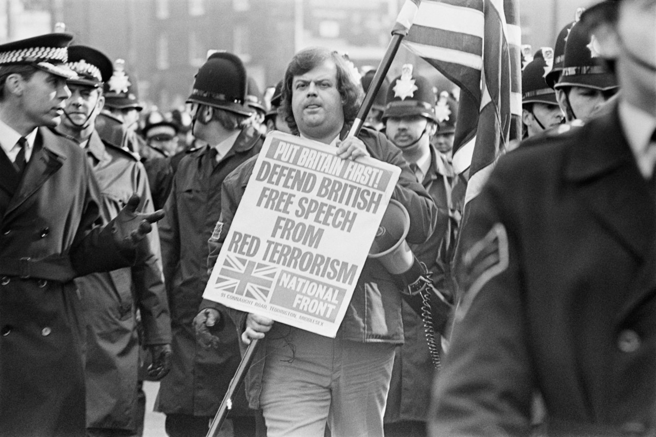 Marcha del National Front en Reino Unido, decada de 1970